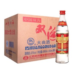 双沟 大曲红 双沟优异 53度500ml*12瓶整箱装 浓香型白酒光瓶自饮包邮价多少钱？