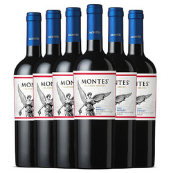 MONTES 蒙特斯 智利进口红酒 蒙特斯montes经典系列红葡萄酒750ML 梅洛*6瓶装拼团价多少钱？