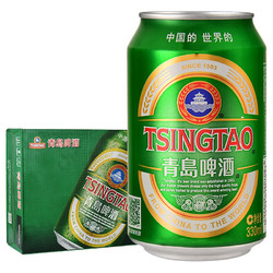 TSINGTAO 青岛啤酒 经典11度330ml*24听 整箱装 口感醇厚电商卖多少钱？