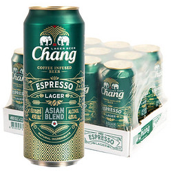 Chang 象牌 泰国进口 大象啤酒咖啡拉格 490ml*12听 泰象牌咖啡风味整箱装行情价多少