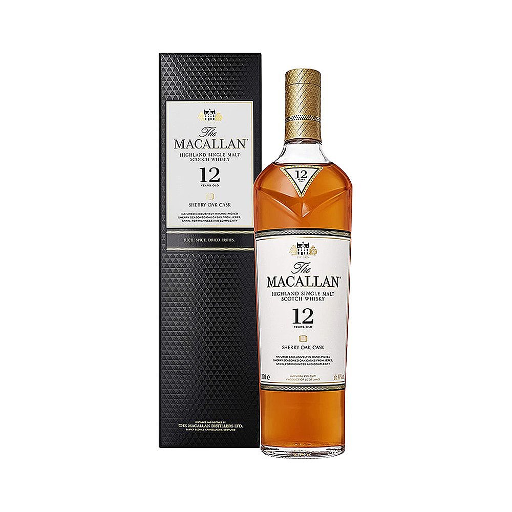 MACALLAN 麦卡伦 雪莉桶12年单一麦芽苏格兰威士忌洋酒有盒价格多少钱？