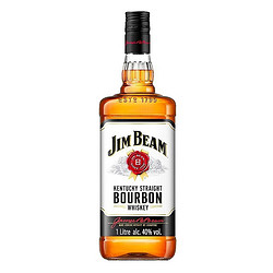 JIM BEAM 金宾 波本威士忌 1000ml单瓶装电商卖多少钱？