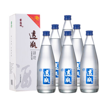 38度景阳冈 透瓶浓香型粮食白酒500ml*6瓶整箱礼盒装商务宴请招待用酒山东特色白酒 38度整箱6瓶电商卖多少钱？