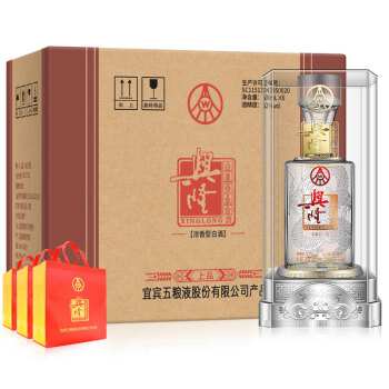 52度五粮液股份出品 兴隆上品 浓香型白酒 52度500ml*6瓶整箱装市场价多少钱？