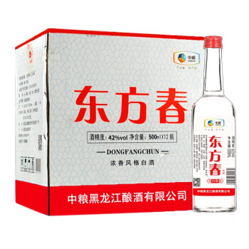 42度东方春 中粮白酒 浓香型42度低度国产白酒 500ml*12瓶包邮价多少钱？