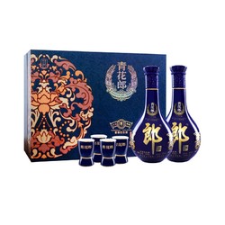 LANGJIU 郎酒 青花郎 陈酿 53度 酱香型 高度白酒 500ml*2 礼盒装行情价多少