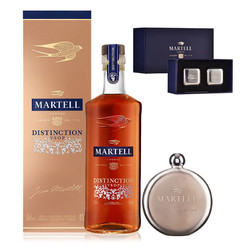 MARTELL 马爹利 40°法国马爹利鼎盛干邑白兰地500ml 双颗冰酒石套装 随身酒壶市场价多少钱？