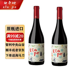 欧乐坡 智利中央山谷 梅洛干红葡萄酒750ml*2瓶拼团价多少钱？