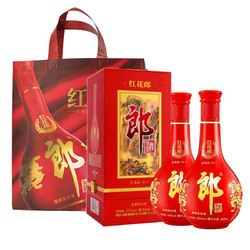 LANGJIU 郎酒 红花郎十500ml*2瓶礼袋装陈酿53度酱香型价格多少钱？