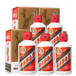 MOUTAI 茅台 酒53度飞天茅台100mL*5瓶 收藏小酒板 酱香型白酒市场价多少钱？