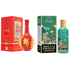 MOUTAI 茅台 王子酒 壬寅虎年生肖纪念酒 53%vol 酱香型白酒 500ml 单瓶装  郎酒 红花郎10 53%vol 酱香型白酒 500ml 单瓶装包邮价多少钱？