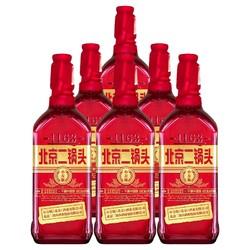 YONGFENG 永丰牌 北京二锅头清香型纯粮酒出口小方瓶42度红方500ml*6瓶整箱装市场价多少钱？