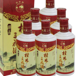 GUILIN SANHUA 桂林三花 酒 精品乳白瓶 米香型白酒 52度 450ml*6瓶 整箱装行情价多少