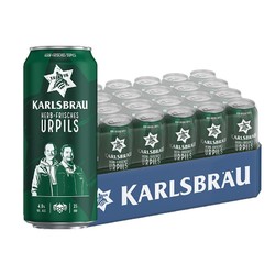 KARLSBRAU 卡斯布鲁 KARLSBRU) 经典皮尔森啤酒 500ml*24听整箱装 德国原装进口包邮价多少钱？