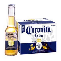 Corona 科罗娜 墨西哥箱装进口 墨西哥风味啤酒 210ml*24瓶 整箱装非330ml拉格特级精酿黄啤小麦啤玻璃瓶价格多少钱？