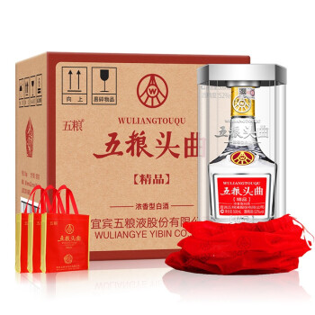 52度五粮液股份  五粮头曲精品 浓香型白酒 52度 500ml*6瓶 整箱装电商卖多少钱？