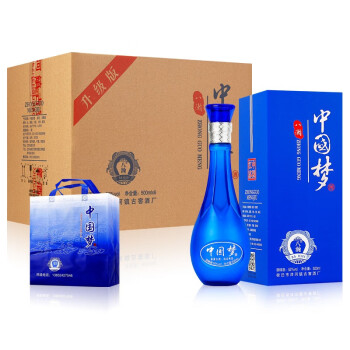 52度洋河镇八瀚中国梦白酒粮食52度500ml*1瓶白酒整箱特价礼盒高梁浓香型原浆酒白酒喜宴酒水 中国梦整箱6瓶批发价多少钱？