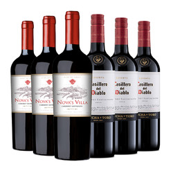 Casillero del Diablo 红魔鬼 诺娃山庄 赤霞珠 干红葡萄酒 750ml*6组合电商卖多少钱？