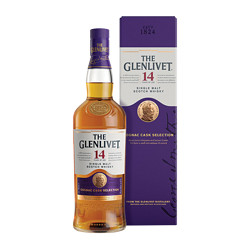 THE GLENLIVET 格兰威特 14年 干邑桶陈酿 苏格兰单一麦芽威士忌 700ml  单瓶装最终到手价多少钱？