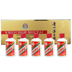 MOUTAI 茅台 贵州茅台酒飞天茅台金条金色条盒装53度50ml*5瓶酱香型白酒歌德电商卖多少钱？