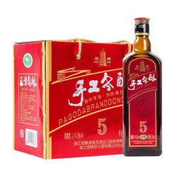 塔牌 绍兴黄酒五年手工冬酿花雕酒500ml*6瓶装整箱半干型加饭酒包邮价多少钱？