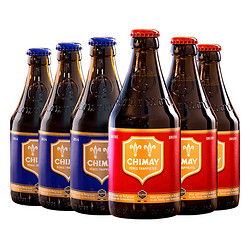 CHIMAY 智美 比利时智美红帽/蓝帽啤酒组合装330ml*6瓶修道院精酿啤酒批发价多少钱？