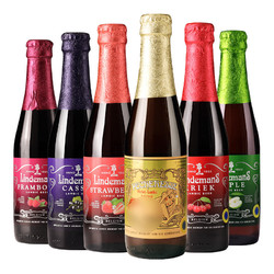 Lindemans 林德曼 水果精酿 女士啤酒 随机组合250ml*6瓶装 啤酒行情价多少