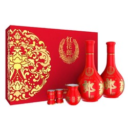 LANGJIU 郎酒 红花郎十53度500ml*2瓶礼盒装正品送礼收藏 酱香型包邮价多少钱？