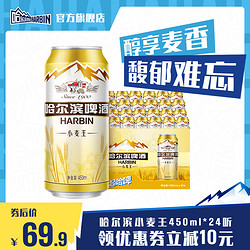 HARBIN 哈尔滨啤酒 小麦王啤酒 450ml*24听市场价多少钱？