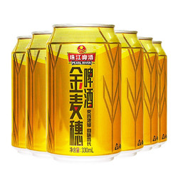 PEARL RIVER 珠江啤酒 金麦穗啤酒 330ml*6罐电商卖多少钱？