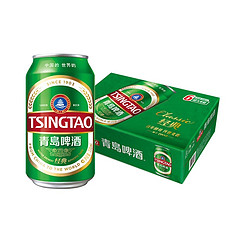 TSINGTAO 青岛啤酒 经典330ml*24罐整箱装醇正口感冰爽日期新鲜 正品包邮市场价多少钱？