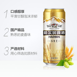 HARBIN 哈尔滨啤酒 哈尔滨小麦王啤酒500ml*3听/组哈尔滨啤酒麦香大麦优质大米市场价多少钱？