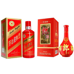 LANGJIU 郎酒 红花郎10 53%vol 500ml  茅台迎宾酒中国红 53%vol 500ml 组合装价格多少钱？