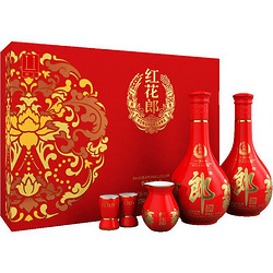 LANGJIU 郎酒 红花郎10礼盒53度500ml*2礼盒装白酒高端送礼酱香型白酒电商卖多少钱？