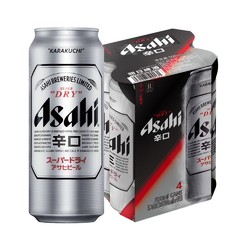 Asahi 朝日啤酒 超爽系列生啤500mlx4罐连包日式生啤酒价格多少钱？