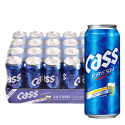 CASS 凯狮 啤酒 清爽原味 4.5度 500ml*24听 罐装 整箱装 韩国原装进口包邮价多少钱？