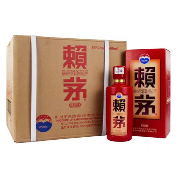 53度茅台贵州茅台酒 53度 酱香型白酒 送礼喜宴 赖茅传禧 500ml*6瓶 整箱装电商补贴价多少钱？