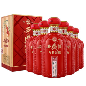 52度西凤酒 年份封藏 藏品 凤香型白酒 52度 500ml*6瓶 整箱装 高度白酒 送礼礼品礼物电商卖多少钱？