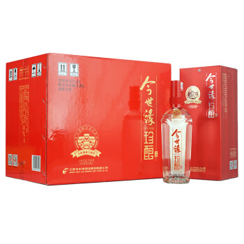 42度今世缘 白酒 红珍酿 浓香型 42度 480ml*6瓶  家常喜宴送礼用酒市场价多少钱？