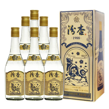 53度汾杏山西杏花村清香型白酒53度口粮酒 汾杏V18-425ml*6瓶【送礼袋批发价多少钱？