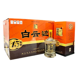 白云边 十五年陈酿 浓酱兼香型白酒 42度 450ml*6瓶 整箱装 年货送礼行情价多少