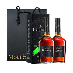 Hennessy 轩尼诗 两瓶轩尼诗白兰地法国进口干邑700mlx2有盒新点MHD带码行货赠礼袋价格多少钱？