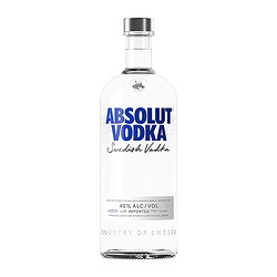 ABSOLUT VODKA 绝对伏特加 Absolut绝对伏特加原味1L×1瓶瑞典 进口烈酒洋酒特调电商卖多少钱？