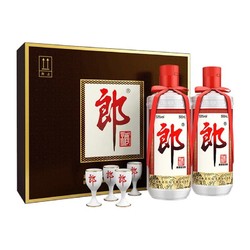 LANGJIU 郎酒 郎牌郎酒  53度酱香型白酒 500mlx2瓶 礼盒装价格多少钱？