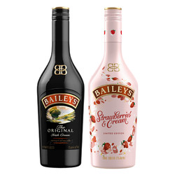 BAILEYS 百利甜酒 爱尔兰Baileys百利甜酒原味700ml*1 草莓味700ml*1利口酒最终到手价多少钱？