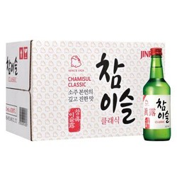 Jinro 真露 韩国进口烧酒20.1°竹炭酒 360ml*20瓶 整箱装 情人节礼物行情价多少