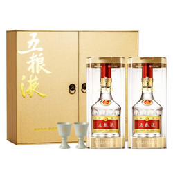 WULIANGYE 五粮液 第八代普五 浓香型白酒双瓶礼盒装52度 送精美酒具  500mL*2最终到手价多少钱？