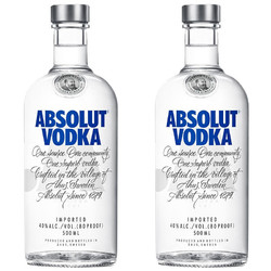 ABSOLUT VODKA 绝对伏特加 绝对原味1000ml*2瓶 瑞典进口洋酒 行货鸡尾酒 40度伏特加 双瓶装电商卖多少钱？