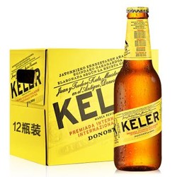 KELER 开勒 西班牙原瓶进口大麦麦芽黄啤 淡色拉格啤酒整箱 250ml*12支电商卖多少钱？