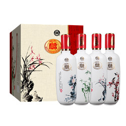 BAISHUIDUKANG 白水杜康 52度浓香型白酒 梅兰竹菊 500ml*4瓶礼盒装拼团价多少钱？